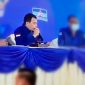 Boyke Nofrizon saat memimpin sidang Kongres Luar Biasa Partai Demokrat Deli Serdang 2021. (foto. Istimewa)