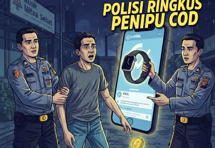 Polisi Ringkus Dua Penipu Transaksi Apple Watch Bermodus COD yang Viral di Cikarang