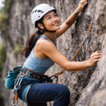 Ilustrasi atlet panjat tebing. (Foto: RN/Ilustrasi AI)