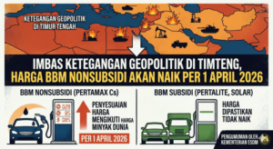 Imbas Ketegangan Geopolitik di Timteng, Harga BBM Nonsubsidi akan Naik per 1 April 2026