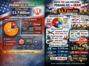 Menakar Ongkos Rp61 Triliun untuk 100 Jam Pertama AS vs Iran