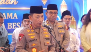 Kapolri Jenderal Listyo Sigit Prabowo mengingatkan dampak serangan AS-Israel ke Iran terhadap stabilitas ekonomi dan keamanan dunia, termasuk potensi gangguan ketenagakerjaan di Indonesia. (Foto: RN/Tama)