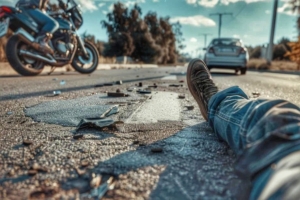 Ilustrasi kecelakaan sepeda motor. (Freepik)