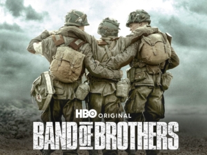 Band of Brothers diangkat dari kisah nyata pasukan Easy Company dalam Perang Dunia II, dengan riset mendalam dan wawancara langsung para veteran. (HBO)