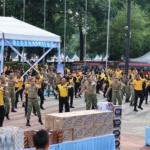 Polda Metro Jaya dan Kodam Jaya gelar olahraga bersama di GBK untuk memperkuat sinergi dan kesiapan menjaga keamanan Jakarta. (Foto: ReportaseNews/HO-Humas Polda Metro Jaya)