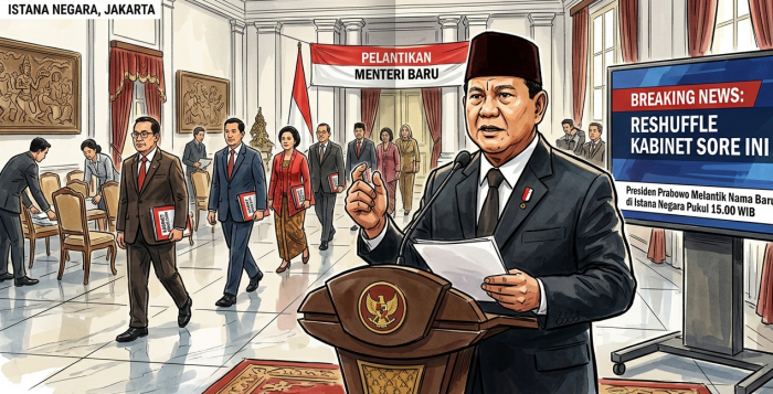 Presiden Prabowo Subianto Dikabarkan Reshuffle Kabinet Sore Nanti