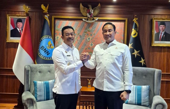 Temui Kepala BNN, Saipullah Bahas Upaya Pengalihan Tanaman Ganja di Madina
