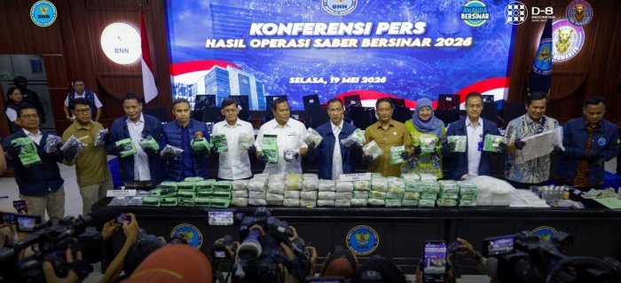 Hasil Operasi Saber Bersinar 2026, BNN Sita Ratusan Kilogram Narkoba Lintas Negara