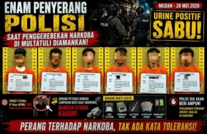 Halangi Penangkapan Bandar, Enam Penyerang Polisi di Medan Positif Sabu