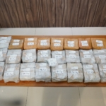 Polda Metro Jaya menggagalkan peredaran sabu 32 kilogram asal Malaysia di Jakarta dan Bekasi. Satu tersangka berinisial V.AR. ditangkap. (Foto: ReportaseNews/HO-Ditresnarkoba Polda Metro Jaya)