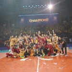 Jakarta Bhayangkara Presisi mencetak sejarah usai menjuarai AVC Men’s Club Championship 2026 setelah menaklukkan Foolad Sirjan Iranian di final Pontianak. (Foto: ReportaseNews/HO-Humas Polri)