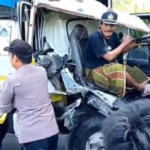Diduga Sopir Mengantuk, Truk Pengangkut Sapi Kurban Terlibat Kecelakaan 