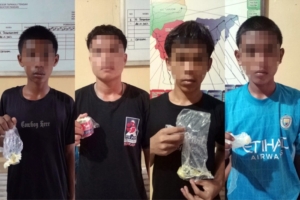 Polsek Pandan Amankan Empat Remaja yang Menghirup Lem di Kafe