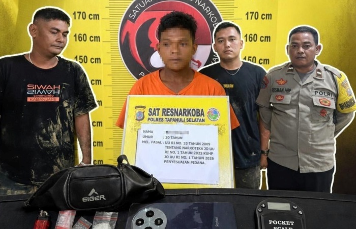 Pria Ini Manfaatkan Warung Es Tebu untuk Tempat Transaksi Sabu di Tapsel