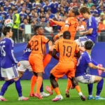 Belanda gagal mengamankan kemenangan setelah ditahan Jepang 2-2 pada laga Grup F Piala Dunia 2026. Gol penyeimbang Daichi Kamada lahir jelang laga berakhir. (Foto: Getty Images/Charlotte Wilson)
