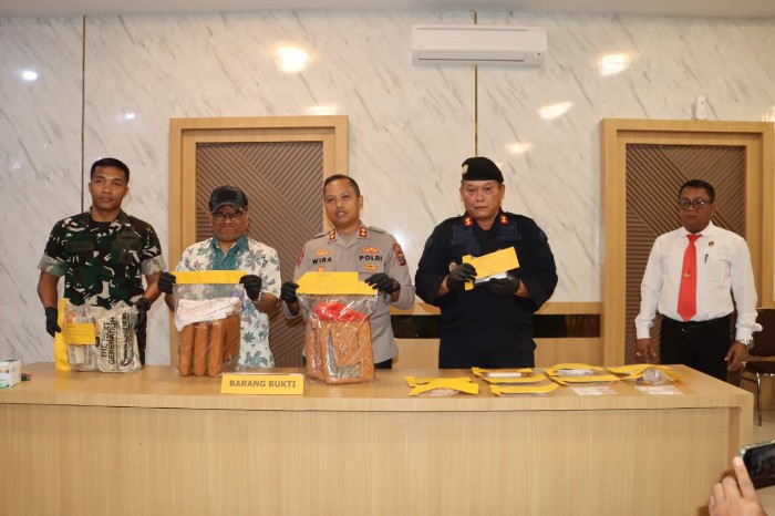6,8 Kg Ganja Disembunyikan di Lapas II-B Padangsidimpuan, Empat Tersangka Ditangkap