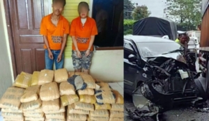 Kurir Ganja dari Madina Tertangkap Gegara Mobilnya Kecelakaan di Taput