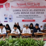 Warga Kebun Bunga Palembang menggelar Lomba Baca Al-Fatihah untuk memeriahkan HUT ke-81 RI sekaligus mengajak masyarakat memperbaiki bacaan sesuai tajwid. (Foto: ReportaseNews/Don)
