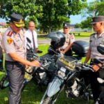 Kapolres Binjai Cek Kesiapan Kendaraan, Senpi dan HT Dinas Personel