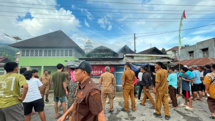 Kegiatan Sosialisasi di Tapsel Bubar Gegara Warung Terbakar