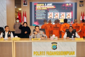 Polres Padangsidimpuan Ringkus 9 Tersangka Kasus Narkoba dan Penganiayaan