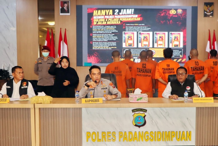 Polres Padangsidimpuan Ringkus 9 Tersangka Kasus Narkoba dan Penganiayaan