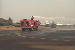 Lanud Halim Bersihkan Abu Vulkanik, Jaga Kesiapan Penerbangan