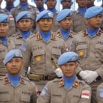 Polri melepas 140 personel FPU 8 MINUSCA untuk menjalankan misi perdamaian PBB di Afrika Tengah selama 12 bulan, dengan fokus perlindungan warga sipil dan stabilitas keamanan di Bangui. (Dok. Humas Polri)